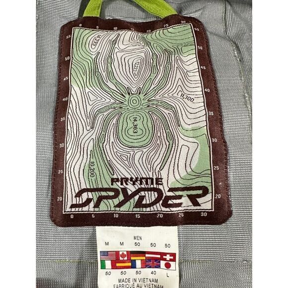 Spyder Men's Pryme Event Waterproof Windbreaker Rain Jacket Lime Green Medium - Picture 11 of 12